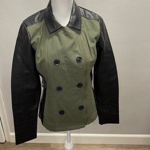 Pleather fall jacket.